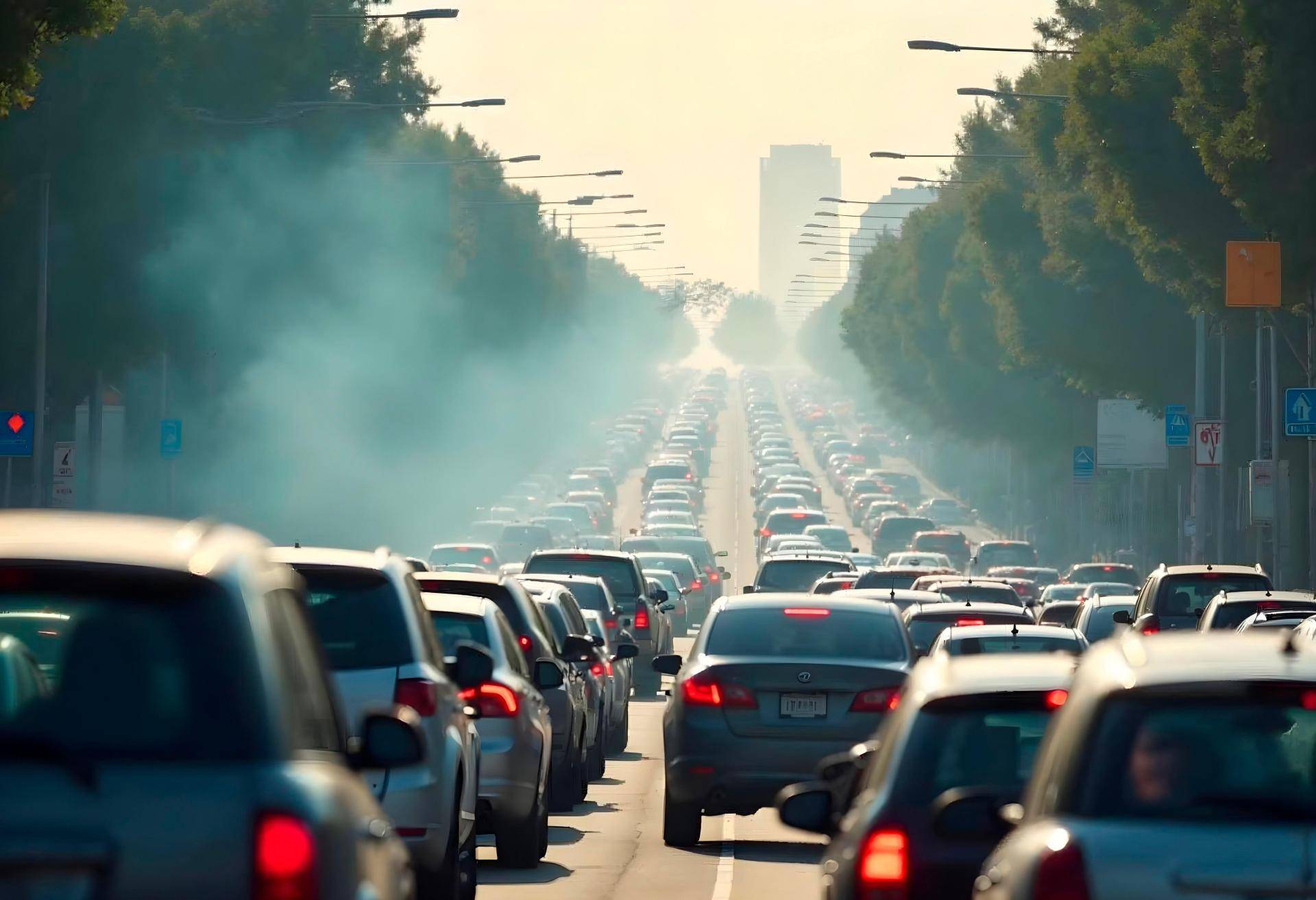Targhetta Euro 6 su motore di auto moderna con tabella delle classi ambientali europee