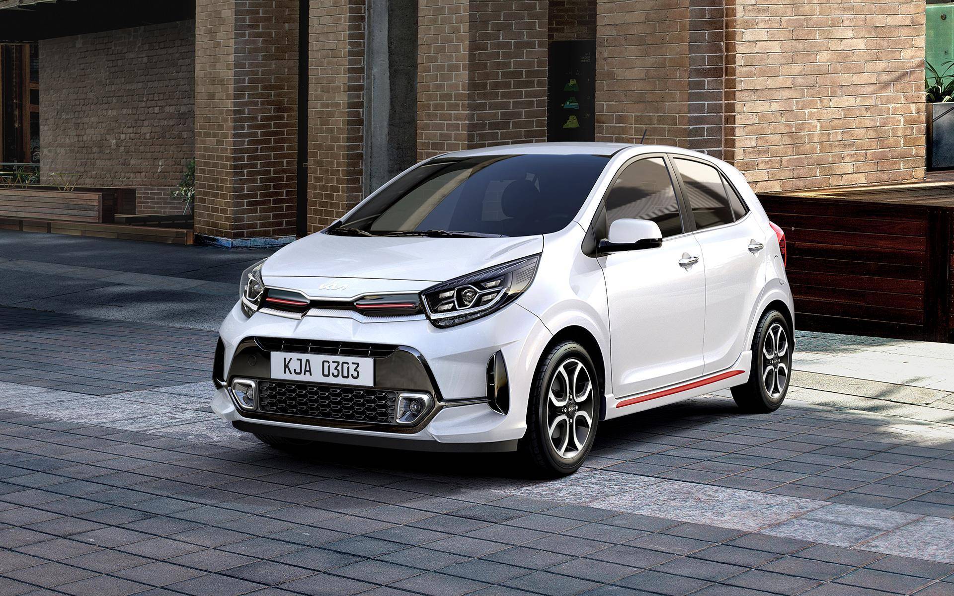 Kia Picanto restyling 2025 vista anteriore cerchi lega